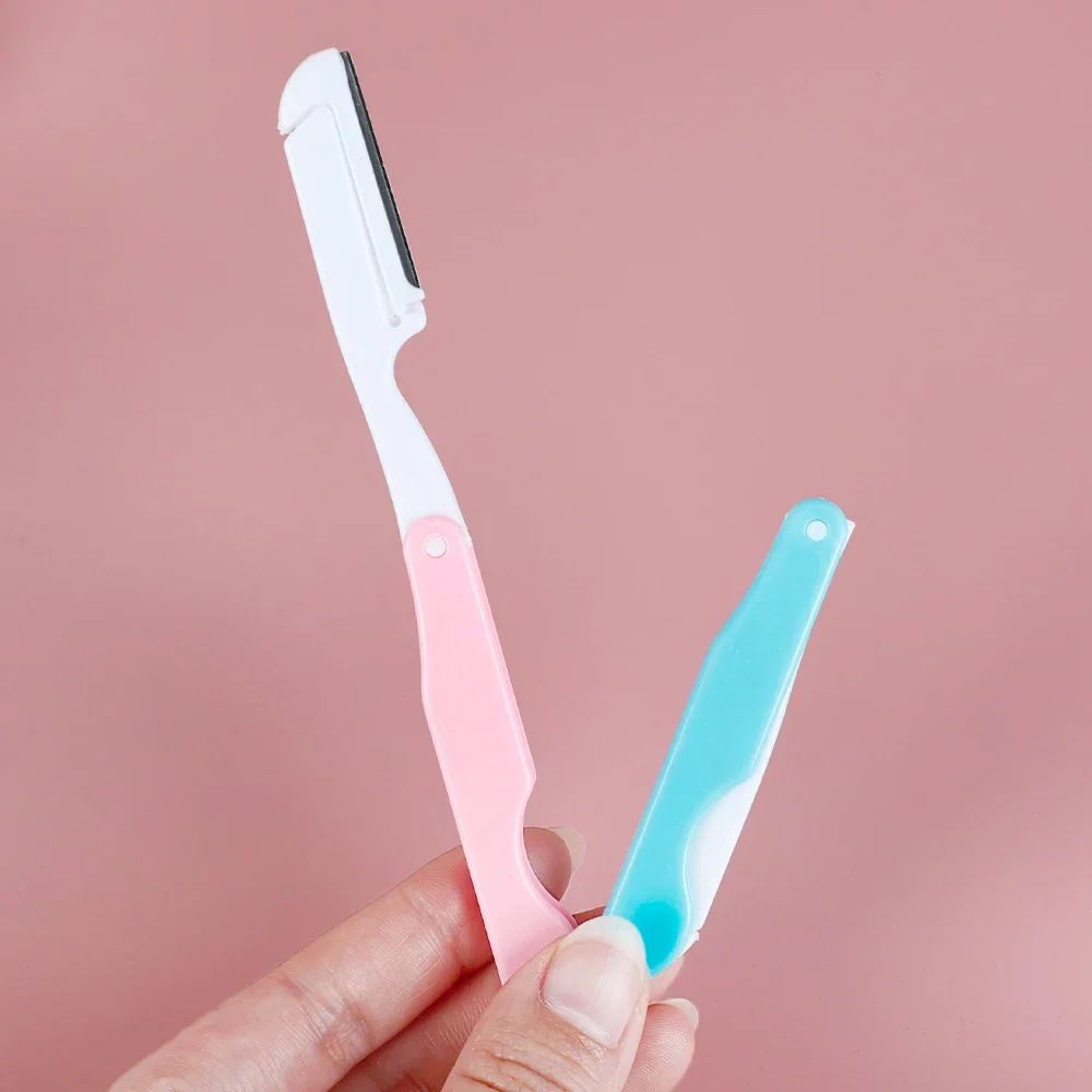 Cuchillo portátil para recortar cejas, maquinilla de afeitar antiarañazos, herramientas de maquillaje, raspador profesional, cortadores de depilación con hoja Facial plegable