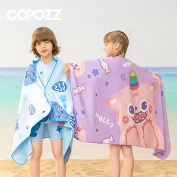 COPOZZ Microfiber Kids Beach Towel Quick-Dry Water Sports Swimming Towel Cartoon Printing Travel Sport Absorb Water Bath Towels