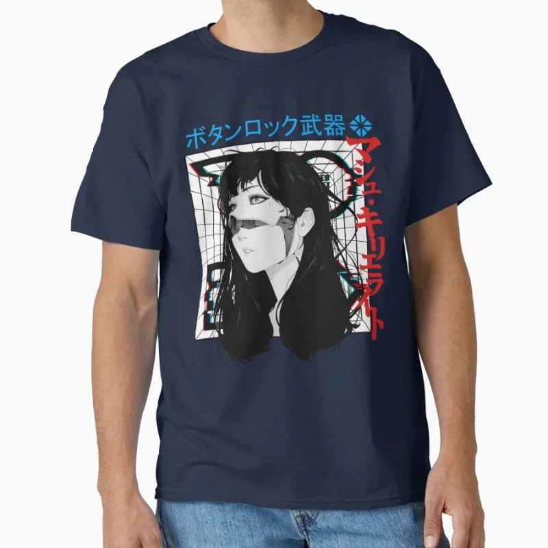 Cyberpunk Cyborg Girl Vaporwave Urban Style future gift T Shirt for men large size tops S-6XL mens clothing