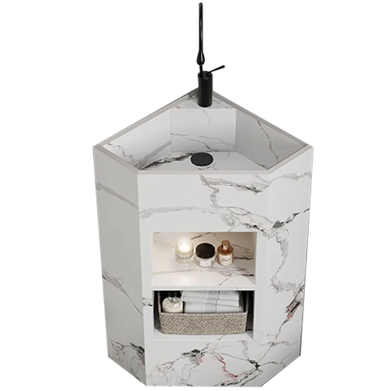 

Slate column basin Washbasin Outdoor small apartment triangular diamond balcony integrated washbasin