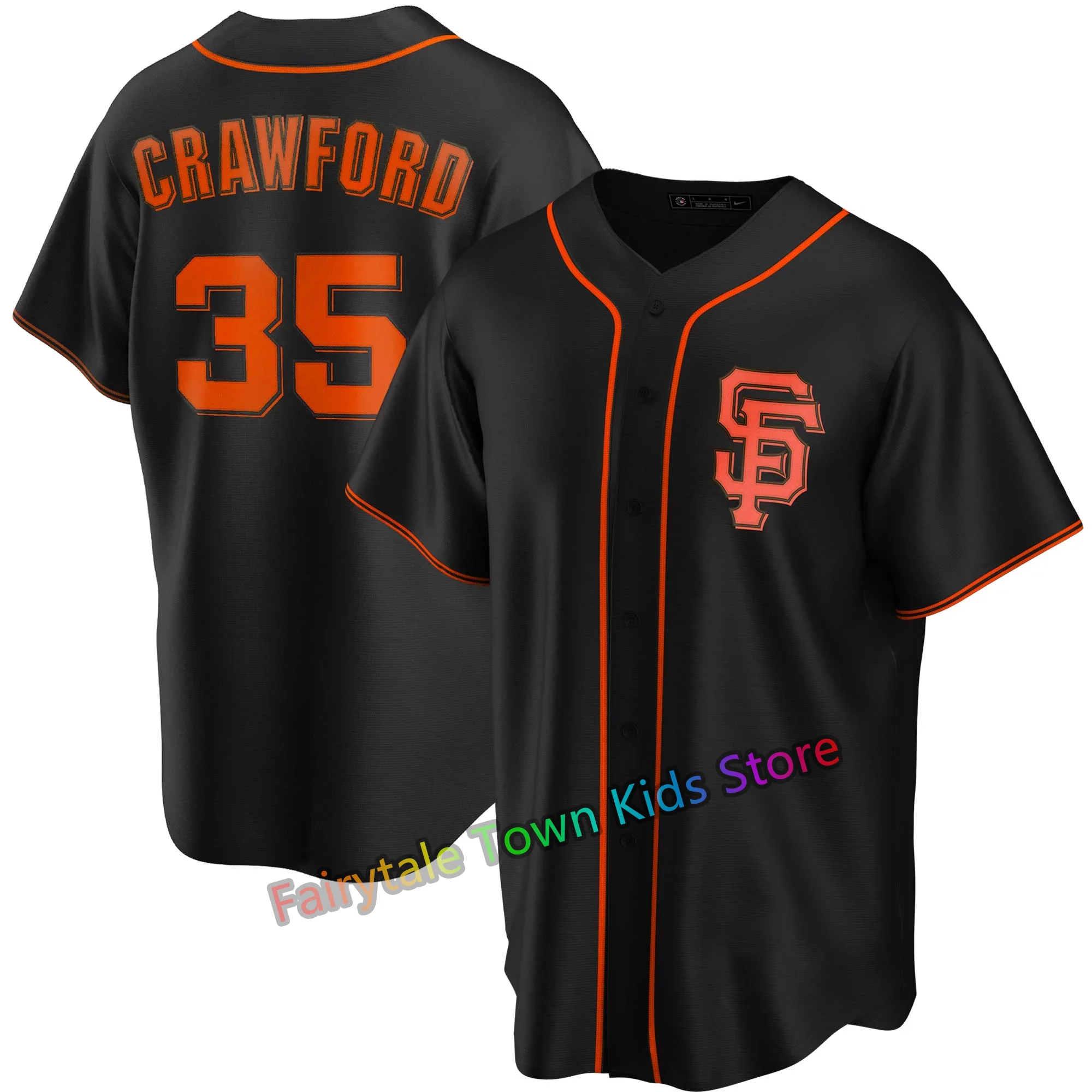 New Arriavl Crawford 35 Jersey Baseball Uniform Special Edition Quick Drying Men\'s Oversized Sports Training Uniform Kids/Adult