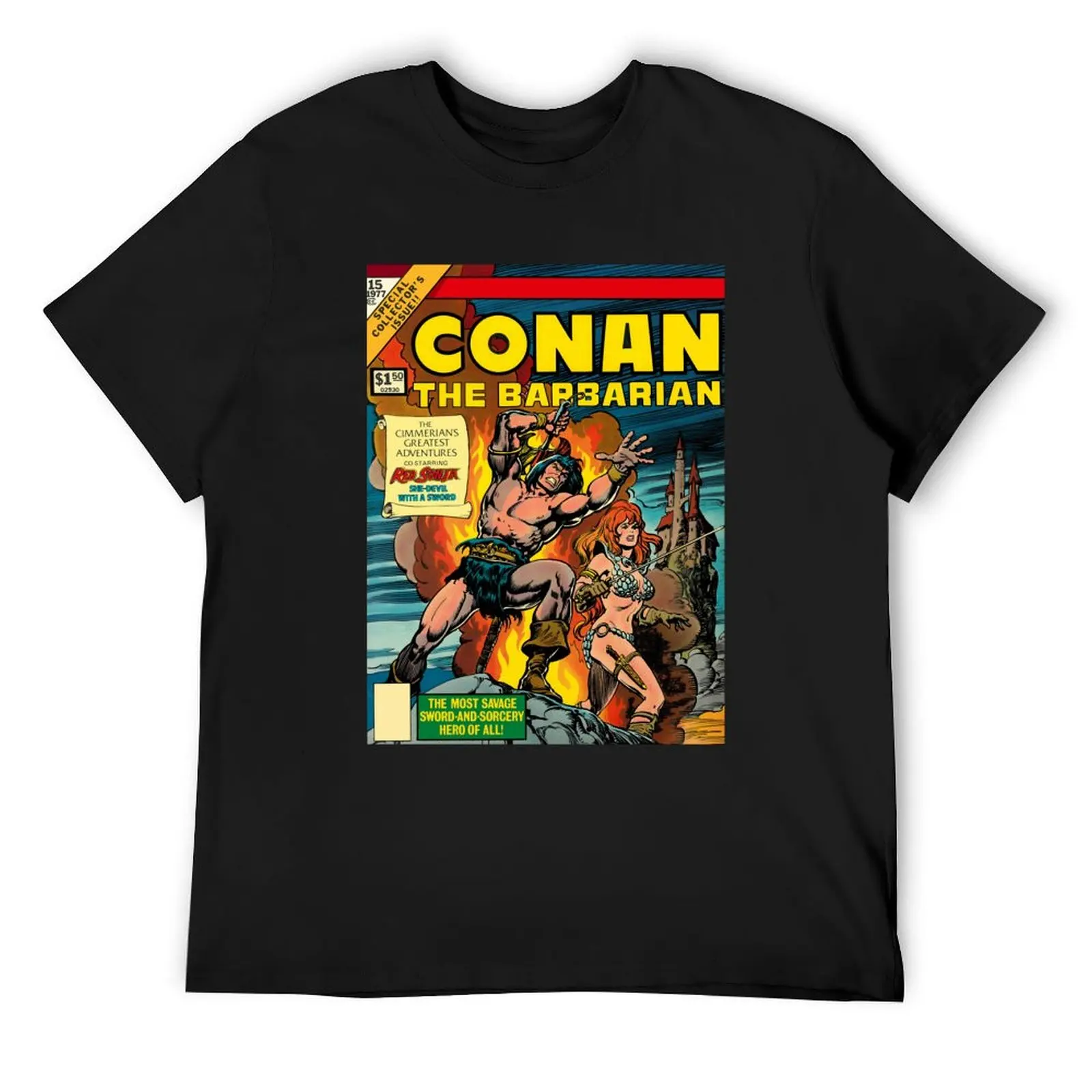 

Conan and Red Sonja T-Shirt tops Aesthetic clothing T-shirt men