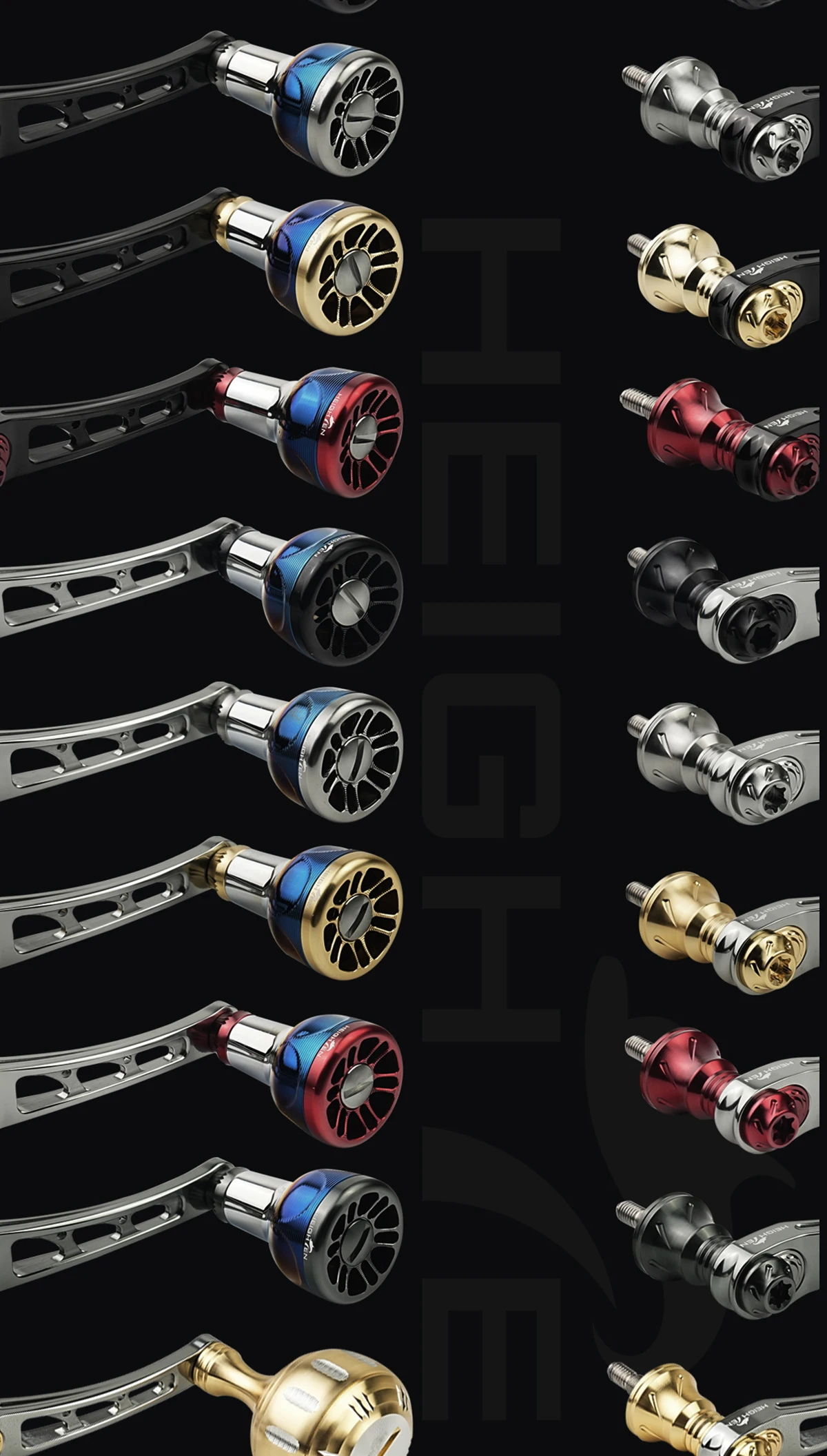 HEIGHTEN Spinnrolle mit Einzelgriff 55mm Austauschbar auf 60mm mit Knopf – Ersatzteile für Spinnrollen zum Bassangeln – Detail 14