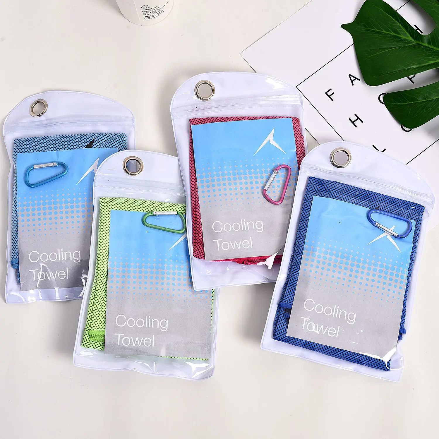 Asciugamano da palestra con raffreddamento istantaneo Ice-Cool per escursioni, yoga e corsa – Ultra assorbente, ad asciugatura rapida e leggero con custodia e moschettone