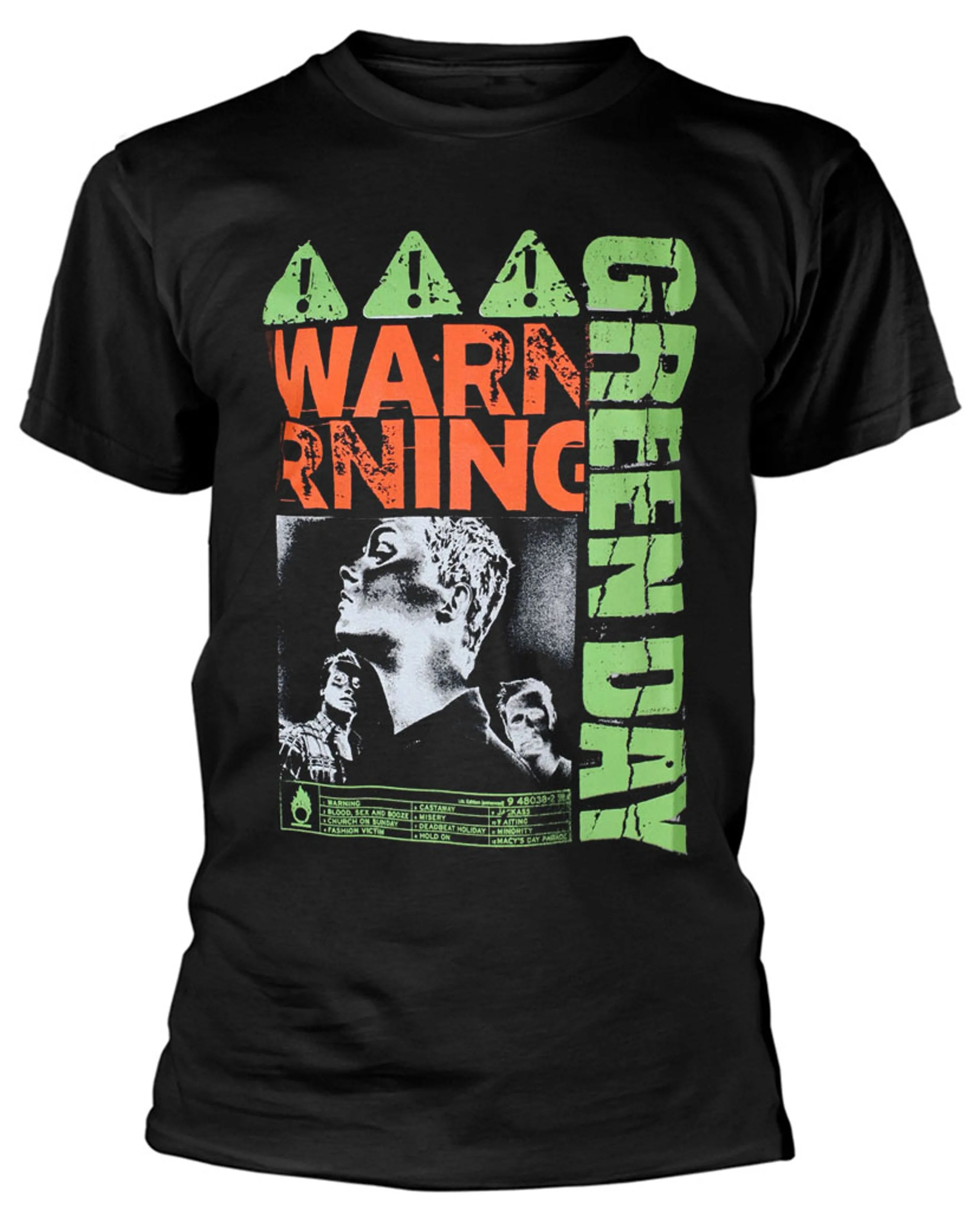 اليوم الأخضر تحذير تي شيرت الرجال النساء قصيرة الأكمام الأمريكية الرجعية الفرقة بلايز Y2k تي شيرت الشارع الشهير المعتاد المحملة الصيف الرجال الملابس #1