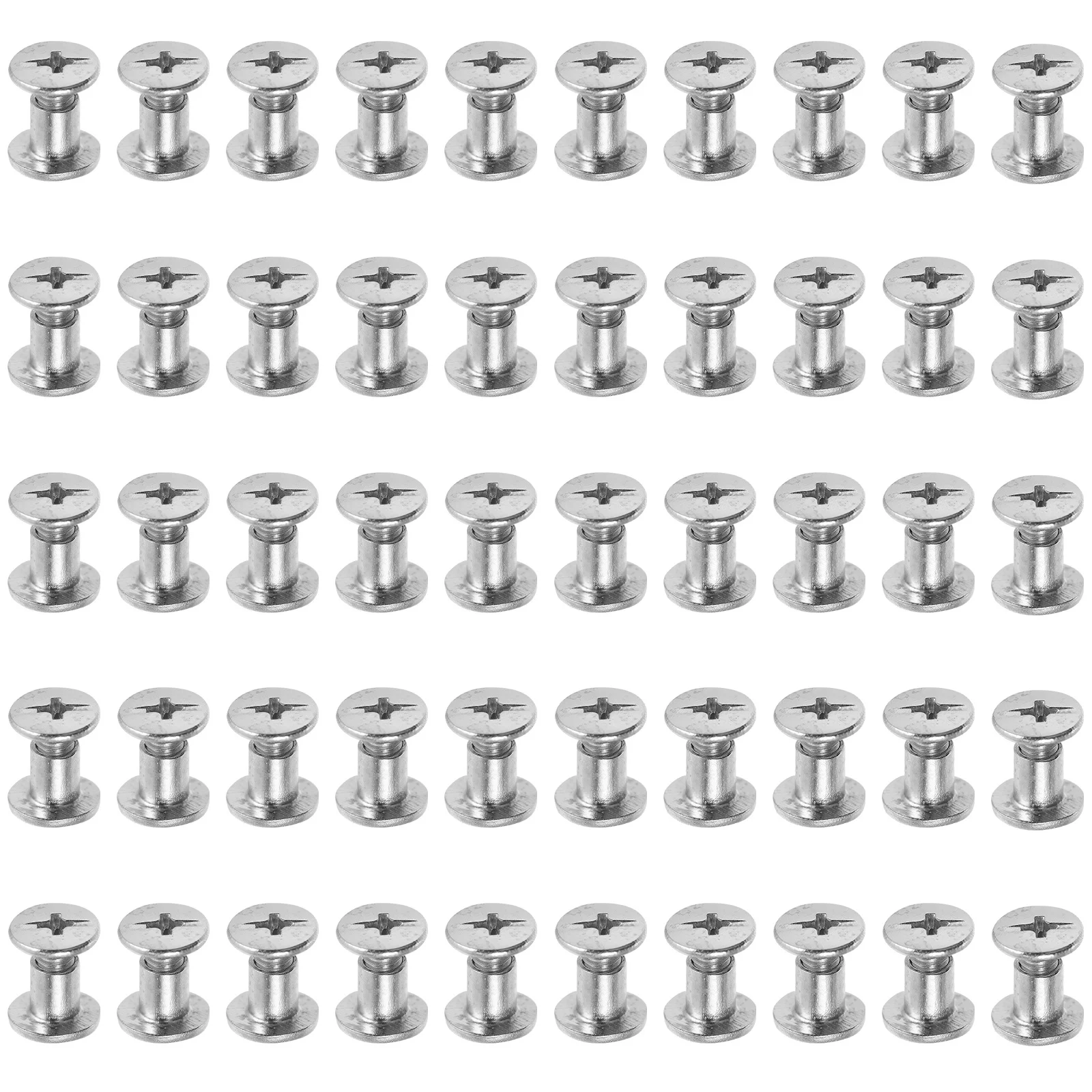 

50Sets Cross Head Screw Posts Carbon Steel DIY Accessories Binding Screws for Bags Belts Bracelets Shoes Handbags