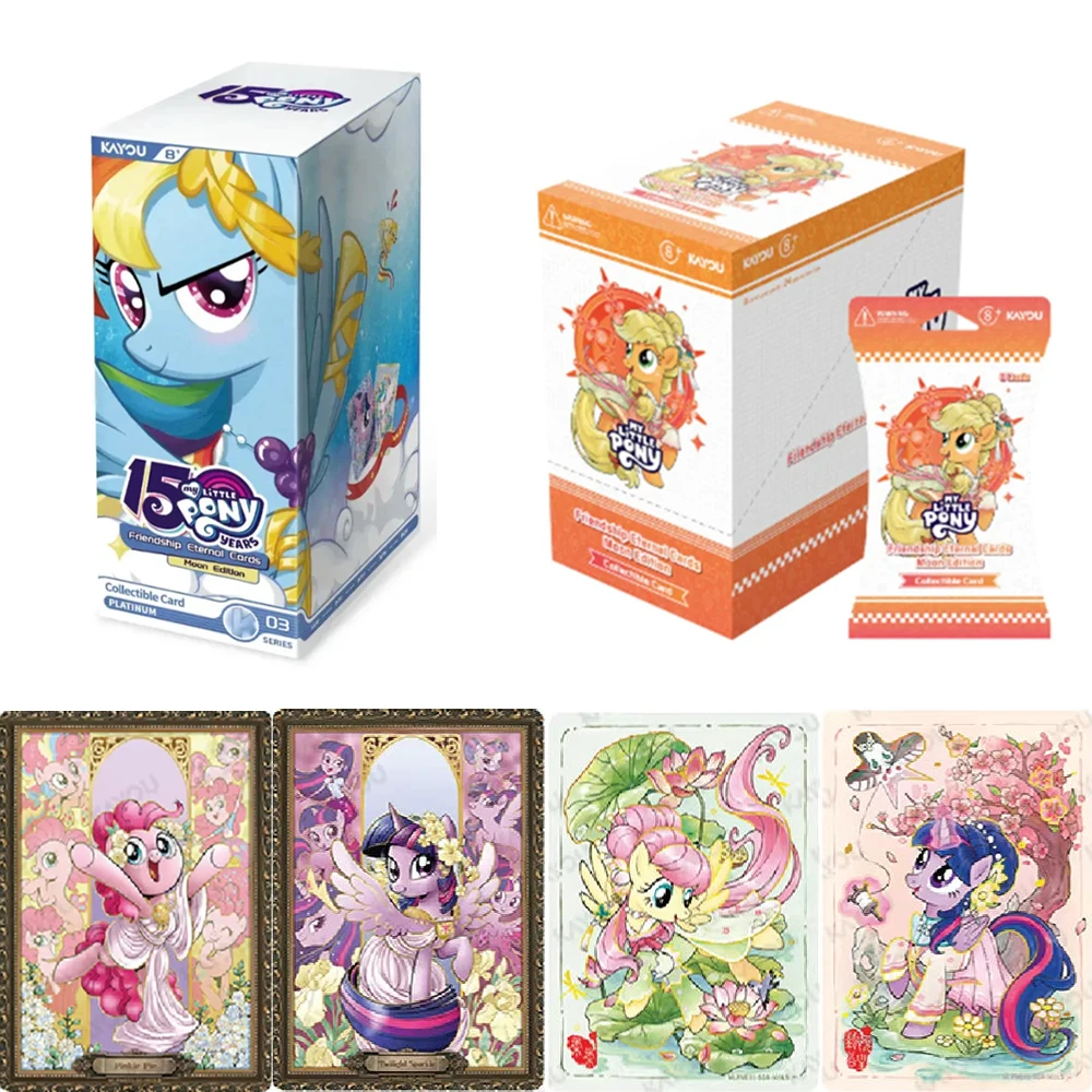 

Genuine My Little Pony Card English Version Friendship Eternal Moon Edition Cute Princess Anime Collectible Card Toys Gift