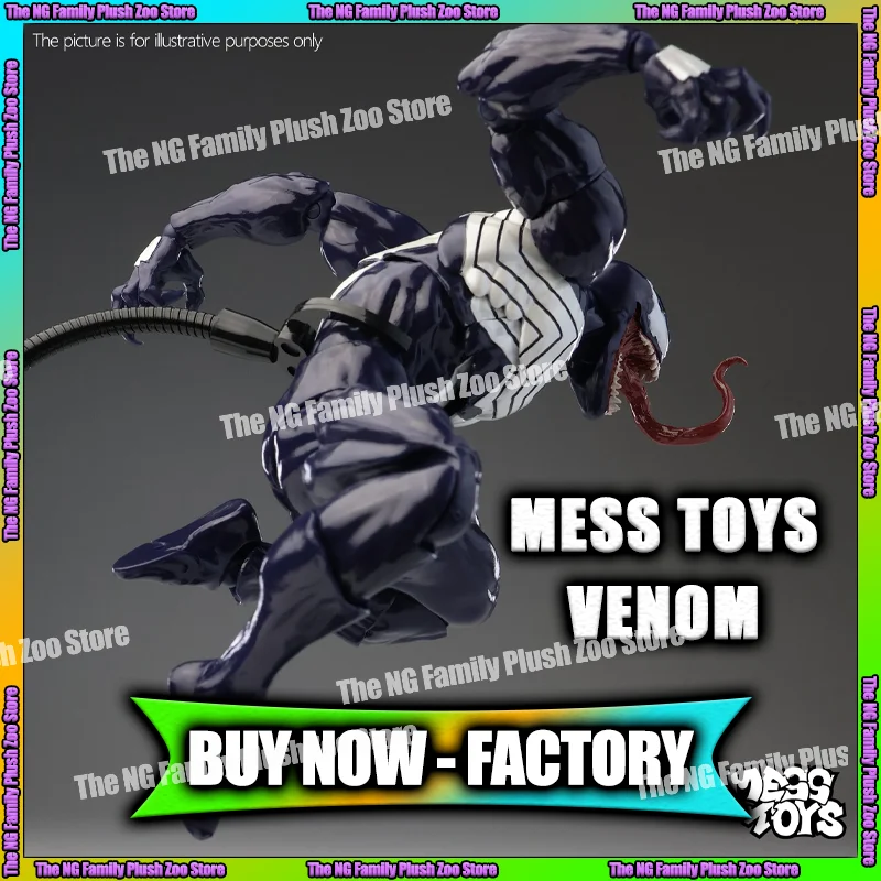 

NEW Venom Mess Toys Lethal Neighbor Spider Man Symbiotic Black Suit Messtoys Spiderman Anime Action Figure Model Doll Gifts Toys