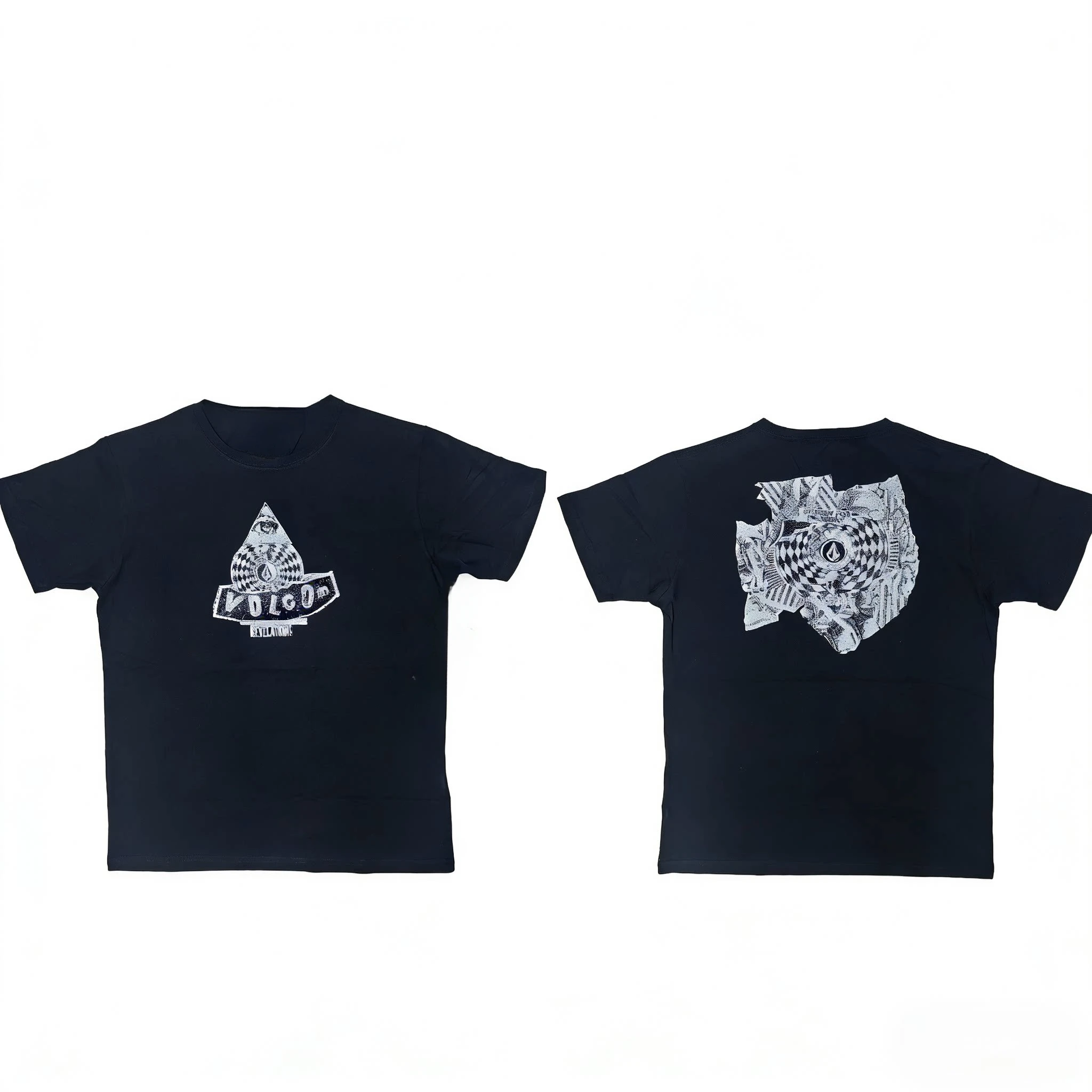 Retro Volcom Cotton Short Sleeve T-shirt Personality Niche Skateboard Function Wind All Kinds of Classic Beauty Tide Surfing