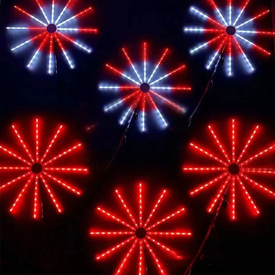 USB-Fernbedienung 96led hängendes Feuerwerk String Licht im Freien 18 Modi RGB Weihnachts fee Garten Licht Girlande für Party Urlaub Dekor