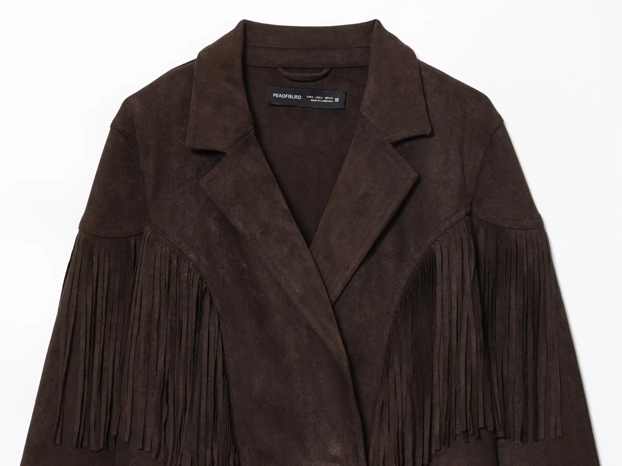 フリンジトリム付きジャケットとミディスカートのセット レディースカジュアルアウター ハイウエストスカート付き