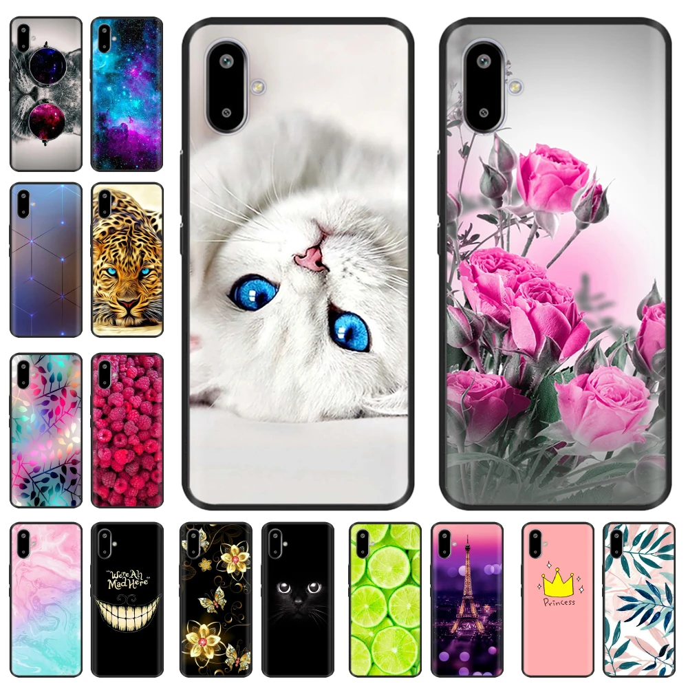 

For Samsung Galaxy F06 Case M06 Flower Soft Silicone Back Cover For Samsung M06 Case Phone Cover Shockproof Bumper Fundas Shells