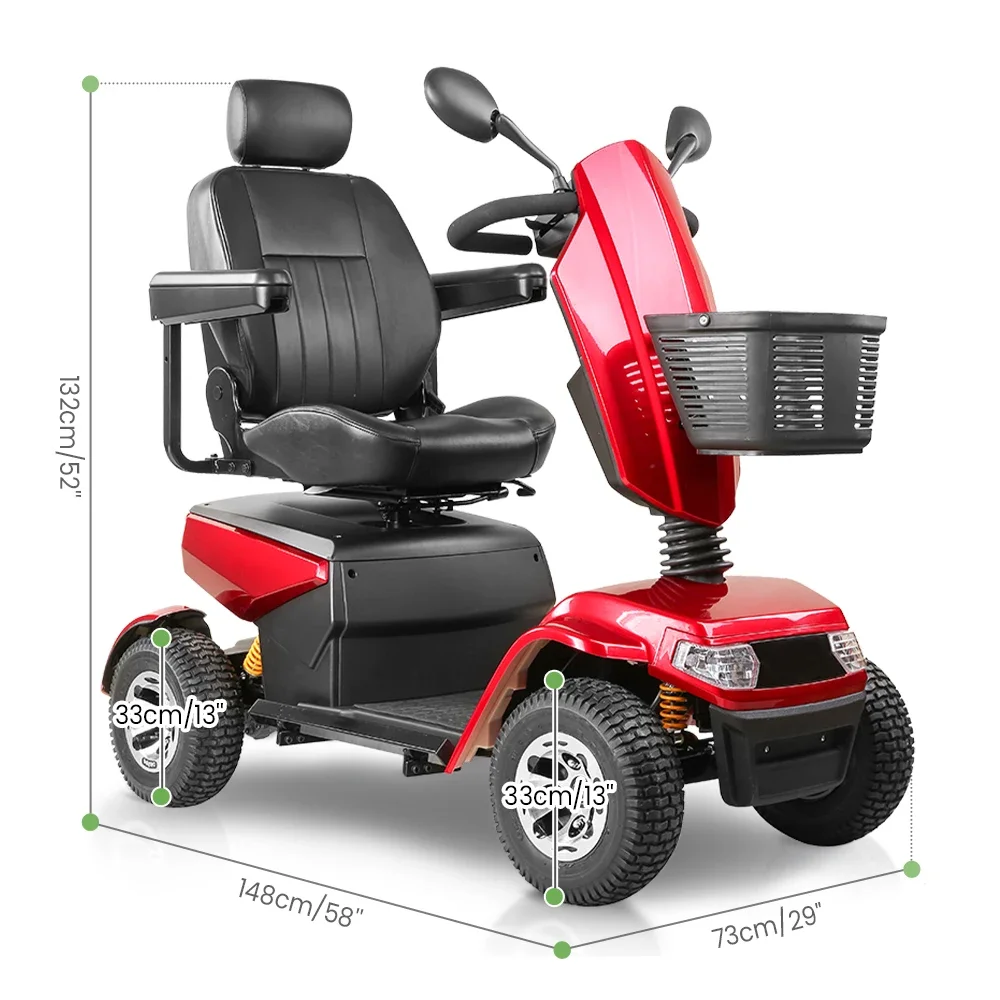 Remote Control Folding Handicap Scooter Powerful for the elderly Light Emitting Diode Headlamp Motorcycle