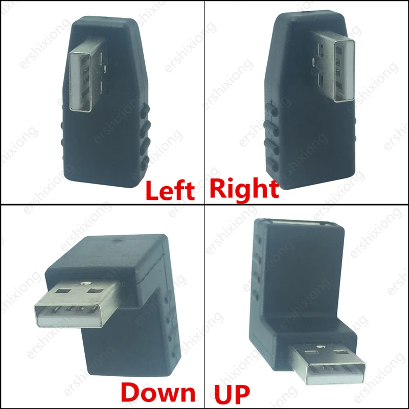 USB 2.0 3.0 Adapter 90° Male to Female Coupler Plug Plug Left Angle and Right Angle