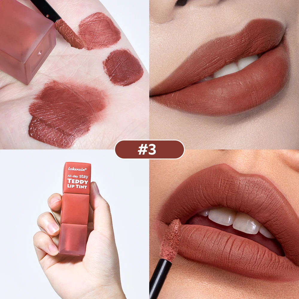 lakerain Waterproof Teddy Lip Gloss Velvet Matte Lip Mud Long-lasting Coloring Lipstick Light Non-transfer Lip Glaze Face Makeup