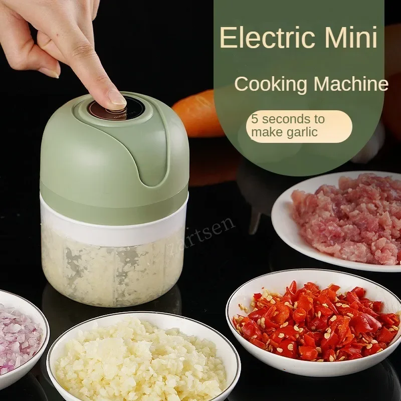 Electric Food Chopper Garlic Crusher Meat Grinder Mini Garlic Press Vegetable Chopper Masher Machine USB Kitchen Gadgets