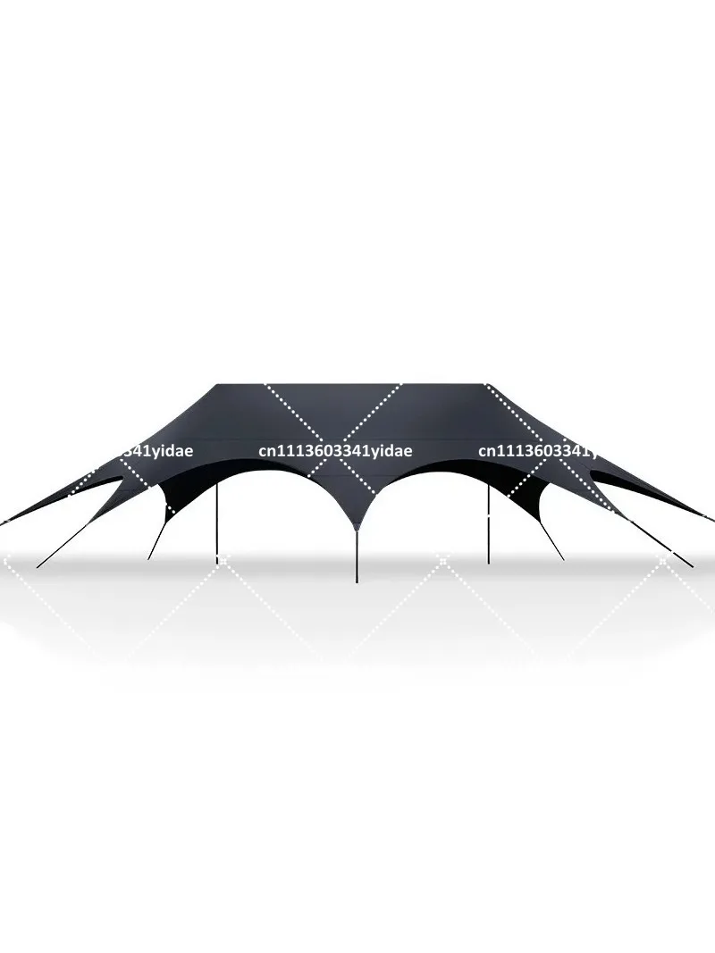 Outdoor Camping Canopy Tent Blackout Vinyl Quick Setup Folding Portable Awning for Family Reunion Hiking