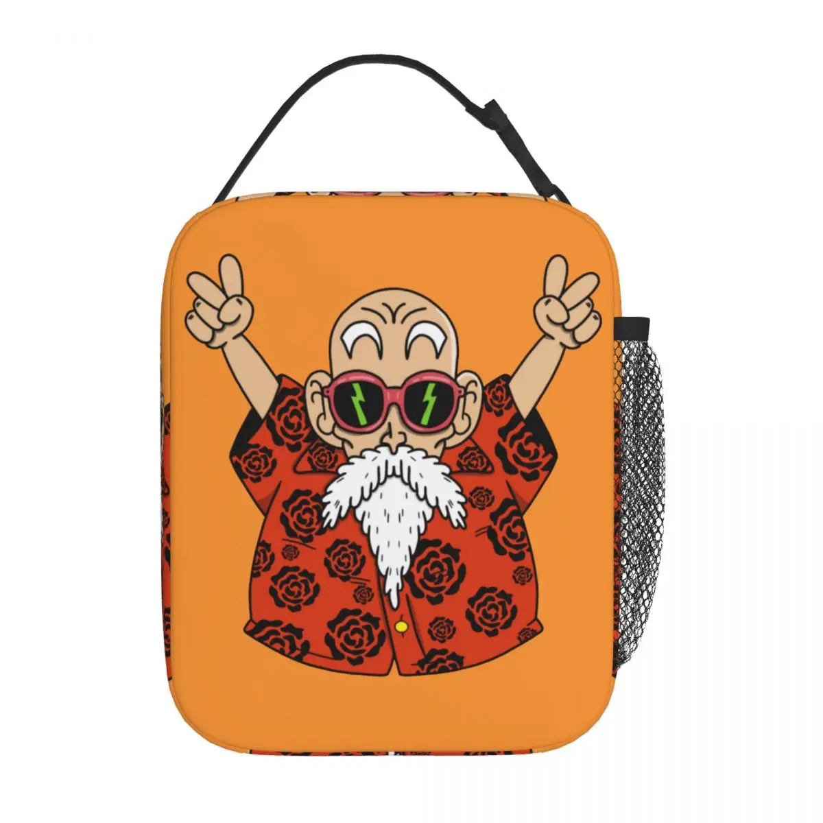 Master Roshi Insulated Lunch Bag Thermal Bag Reusable Meal Container Kame Sennin Jackie Chun Dragon Ball Capacity Lunch Box Tote