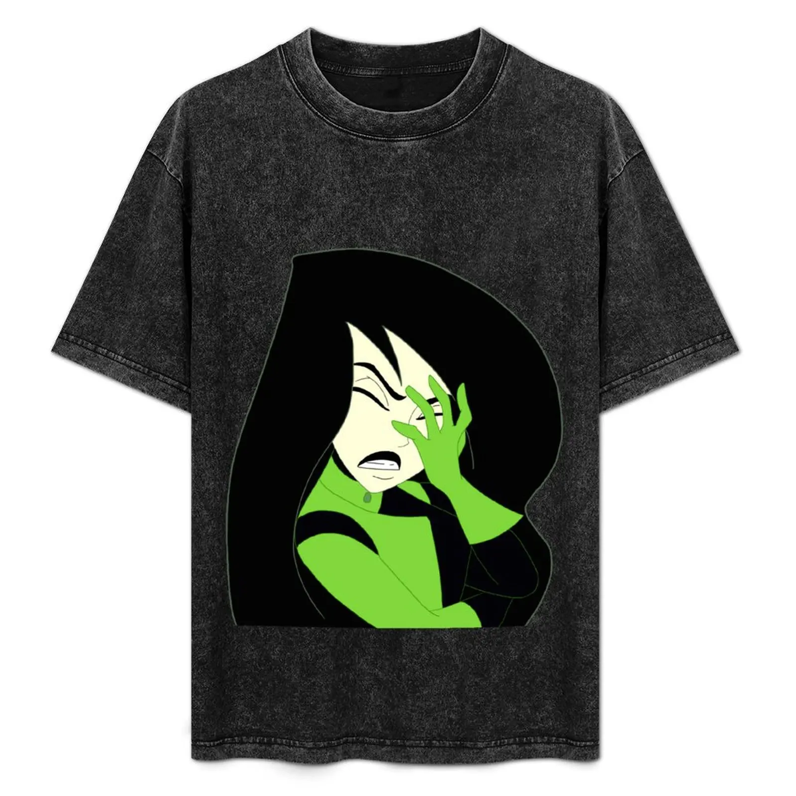 Shego- Facepalm T-Shirt graphic tee shirt blue lock cotton t shirt men