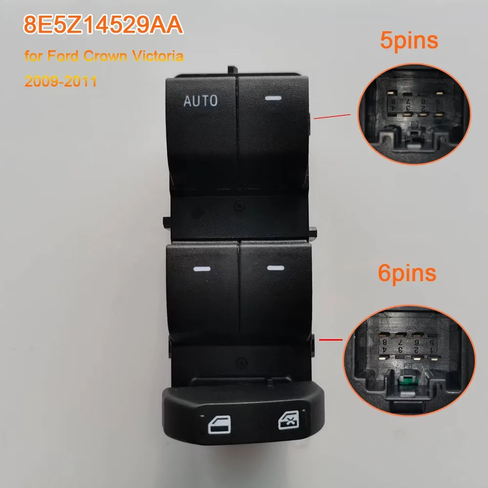 

Car Accessories for Ford Crown Victoria 2009 2010 2011 Power Window Control Switch Driver Side Glass Lifter Parts 8E5Z14529AA