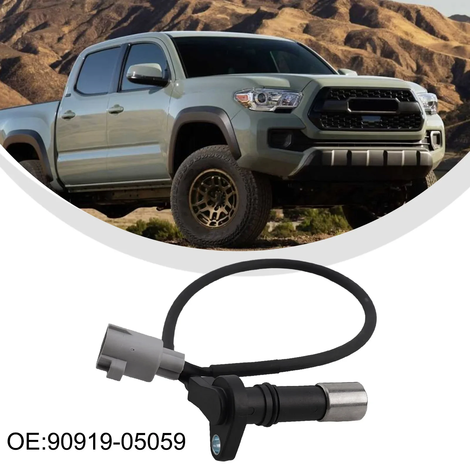 

1x Automobile Engine Crankshaft Position Sensor #90919-05059 Fits For Toyota, For Tacoma 2.7L 2005-2017, For 4RUNNER 2010