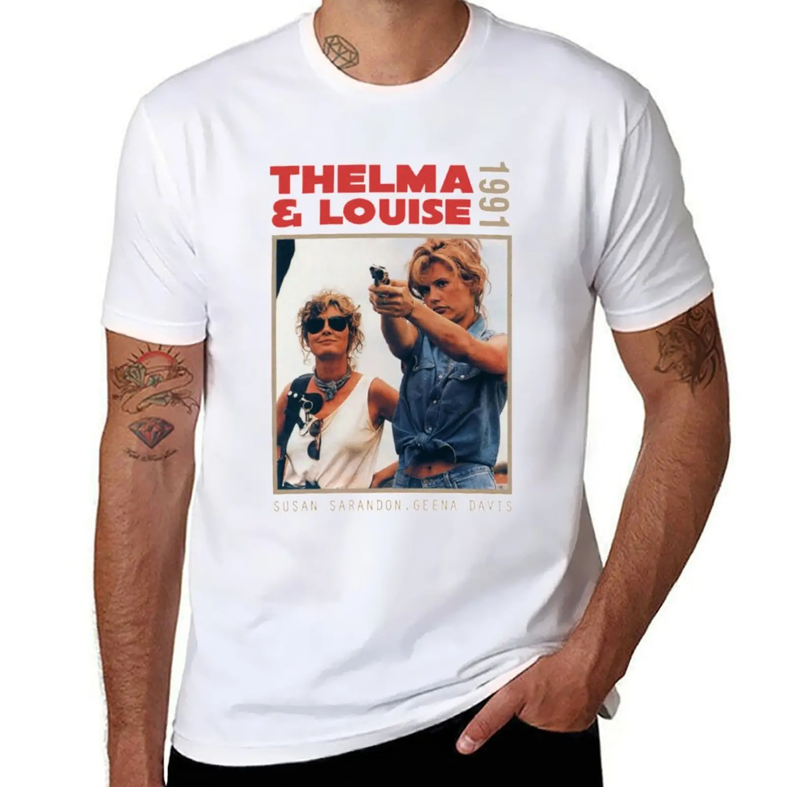 تي شيرت Thelma And Louise تي شيرت قطني للرجال 100% تي شيرت برسوم جرافيك للرجال