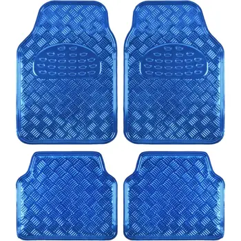 金屬鍍鉻汽車腳踏墊 全天候通用型汽車腳墊 適用於轎車、SUV、卡車 全尺寸汽車腳墊 6 最佳銷售 地毯車 - №2