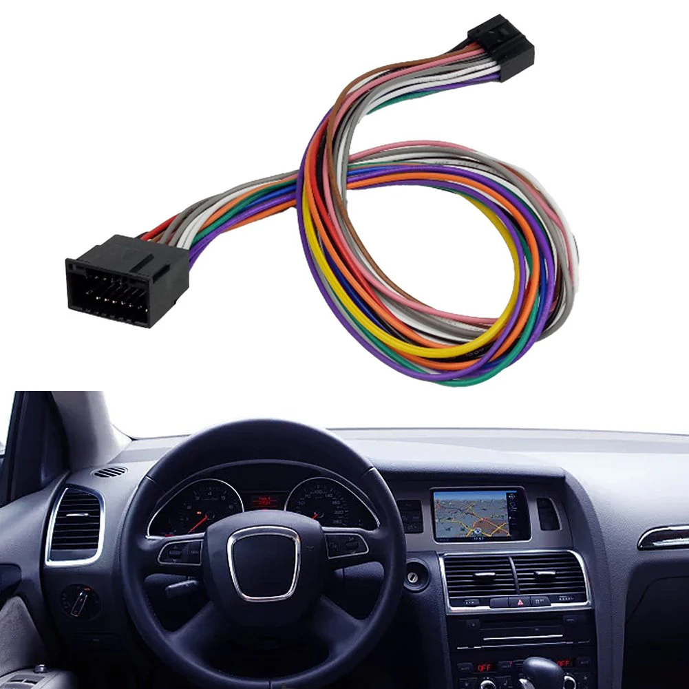 16 Pin Car Stereo- For ISO Wire Harness Extension Cable 40cm Compatible For Android Player For Audio Power Cord Extension Cable