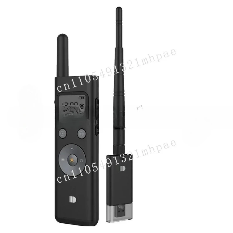 

LCD Display Screen Green Light RF Remote Control 300M Distance Wireless PPT Pointer Click Demonstration