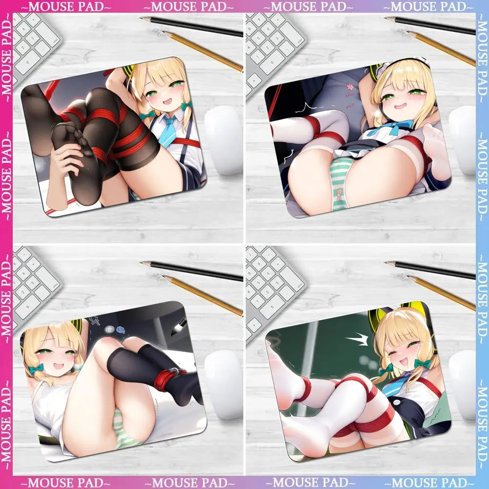 

Cute girl restraint play Mouse Pad Non-Slip Game esktop Leather Mause Pad Waterproof Anti-Scratch Easy To Clean Mat For Give gif