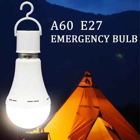 LED 3 Way Emergency Bulb Rechargeable Light Bulb 7w E27 110V 220V Portable Hanging Camping Lamp Tent Home Power Failure Porch