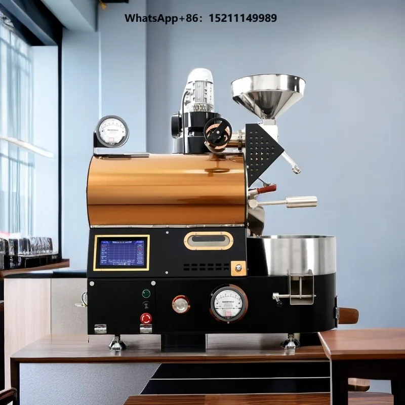 Home 1kg 2kg 3kg 5kg 12kg Touch Screen Drum Coffee Roaster Green Beans Roasting Machine