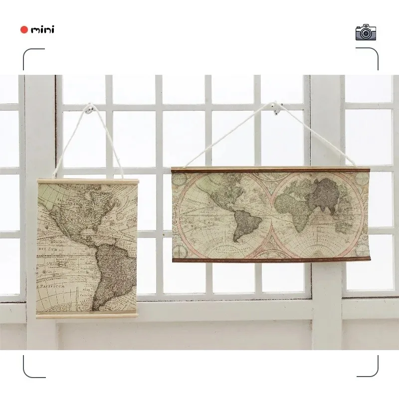 1: 12 modelos de cenas de brinquedo, acessórios para casa de boneca, mini mapa criativo, um ornamento