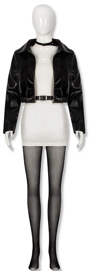 

Yamada Smoking Supermarket Leather Biker Skirt Cosplay Costume Full Set for Women Halloween Comic Con Role Play Anime Outfit
