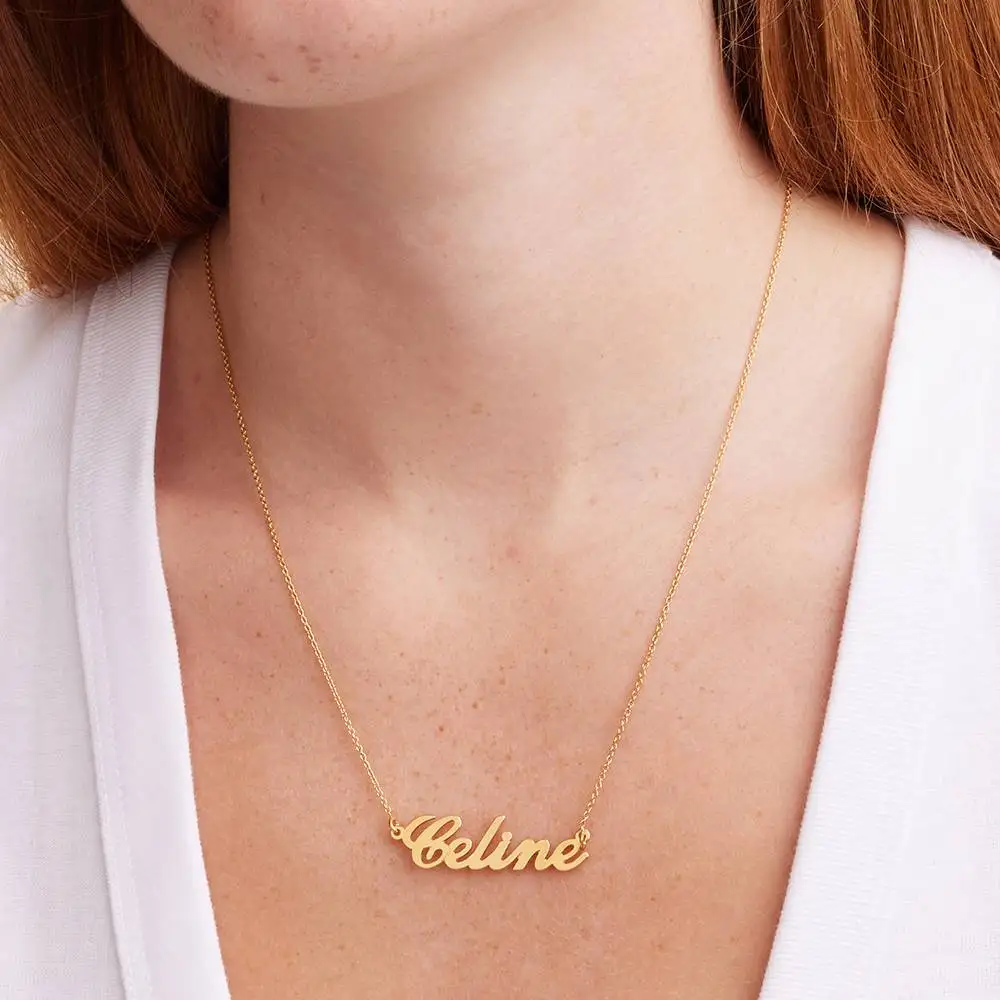Personalized Necklace for Women Custom Name Necklace Customized Arabic Pendant Stainless Steel Jewelry Choker Family Gift