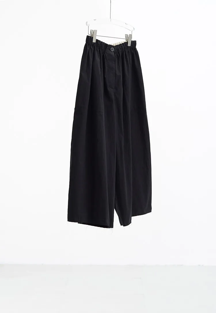 Plus-Size Summer A-Line Women's Wide-Leg Pants, Loose Thin Cropped Pants, Casual Carrot Pants