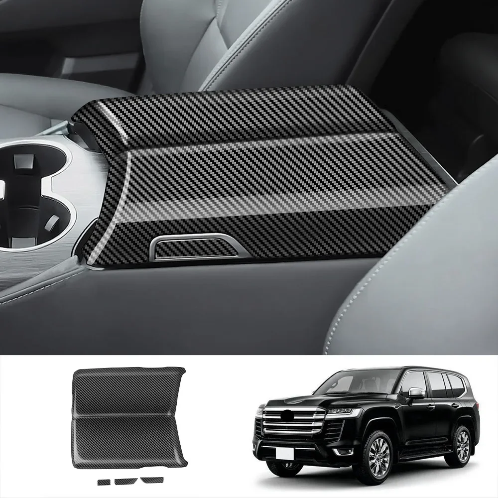 For Toyota Land Cruiser 300 LC300 2022 2023 2024 Carbon Fibrer Center Console Armrest Panel Cover Trim Car interior Accessories