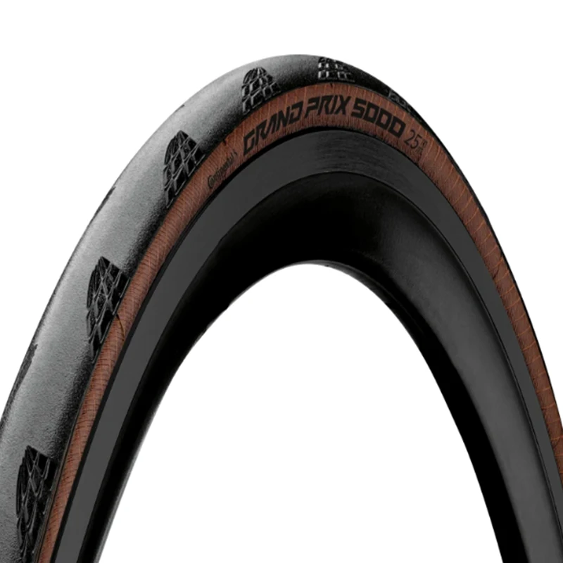 Continental-neumáticos para bicicleta de carretera GrandPrix 5000/700X25C Clincher 28C, color crema, resistentes a puñaladas, GP5000