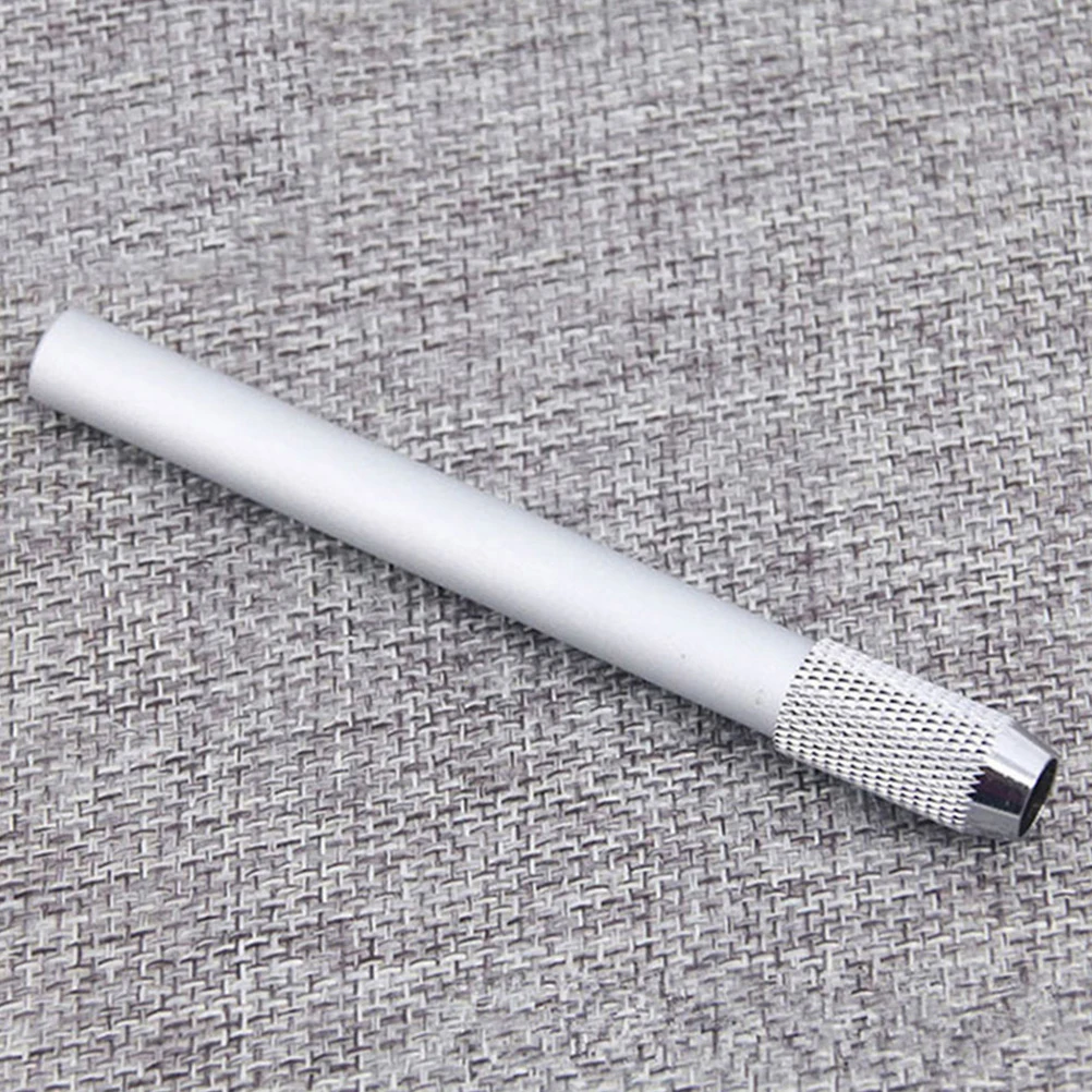 

8pcs Pencil Extender Reusable Stainless Steel Office Supplies Short Holder Tool Mechanical Stationery Pens
