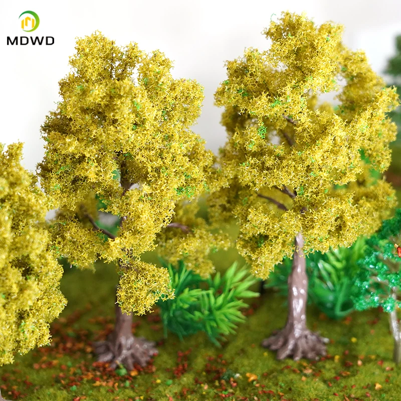 Hot-Selling Big Model Material Wire Tree Model Mountain Sand Table Decoration Diy Model Green Tree Train Railway Railroad Layout