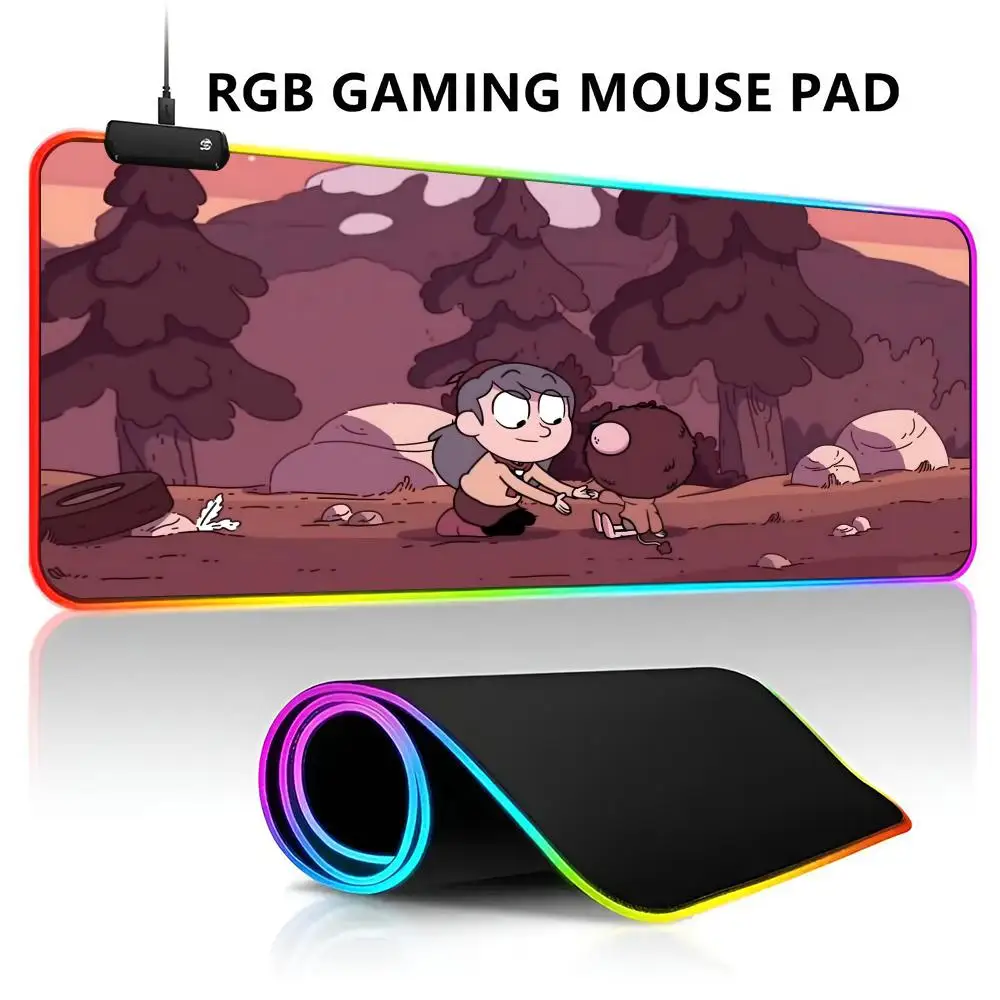 1pc-H-Hilda Mouse Pad RGB LED Light Gaming Waterproof Large Gamer Mouse Carpet Big Mause Keyboard Pad PC Desk Play Mat with Back