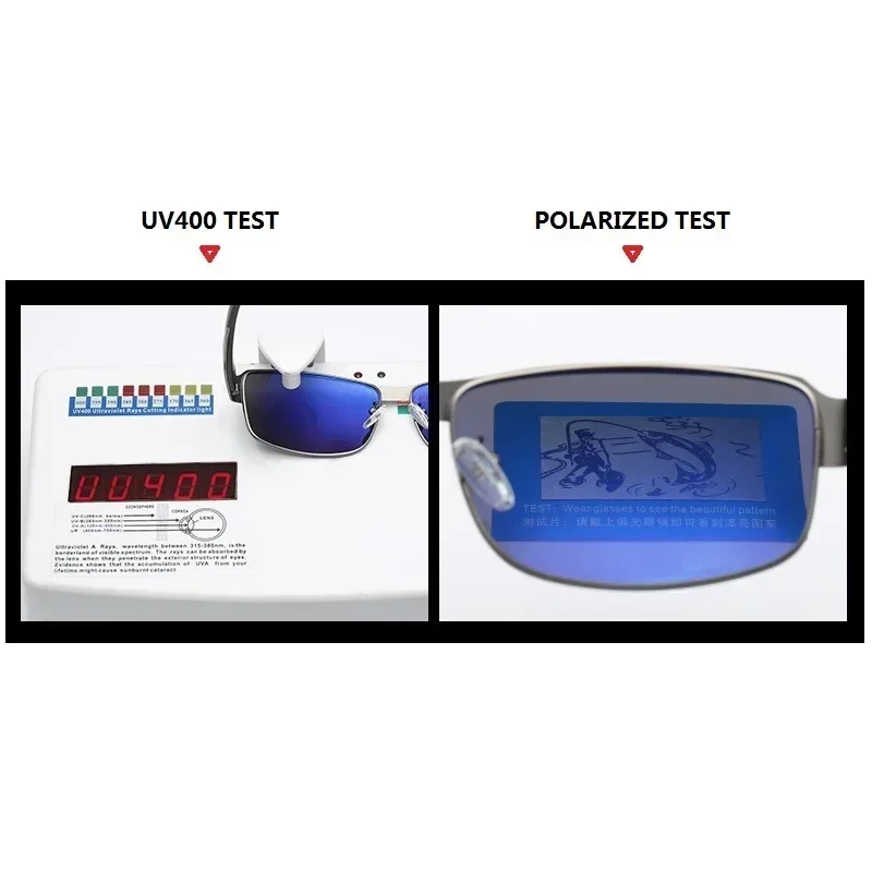 الكلاسيكية الإطار المعدني الرجال الاستقطاب النظارات الشمسية الفاخرة العلامة التجارية مصمم نظارات شمسية للرجل القيادة الصيد UV400 خمر نظارات