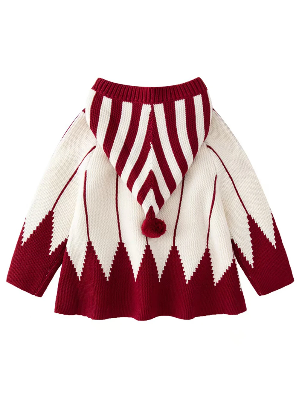 MILANCEL Kids Clothes Girls 2-6T Christmas Kids' Outerwear and Coats Thin Knitting Jacket for Girls Color Blocking Children Coat