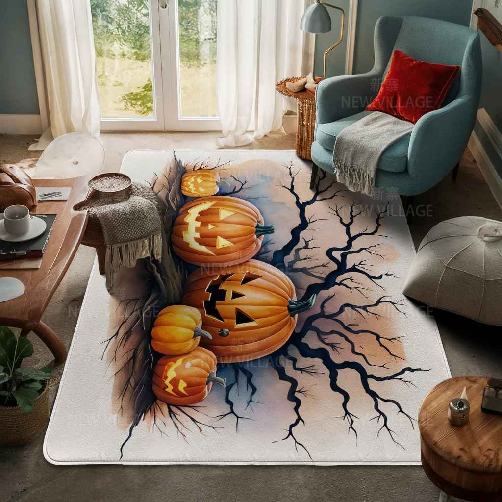 House entrance carpet Home door mat Nordic style Living Room Bath Foot decoration non-slip rugs Halloween Autumn Pumpkin funny