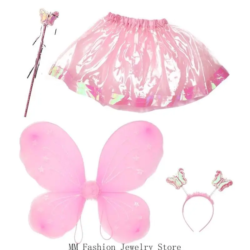 요정 엘프 천사 날개 여자 여자 할로윈 파티 코스프레 의상, 나비 날개 무대 공연 사진 날개 D0UB