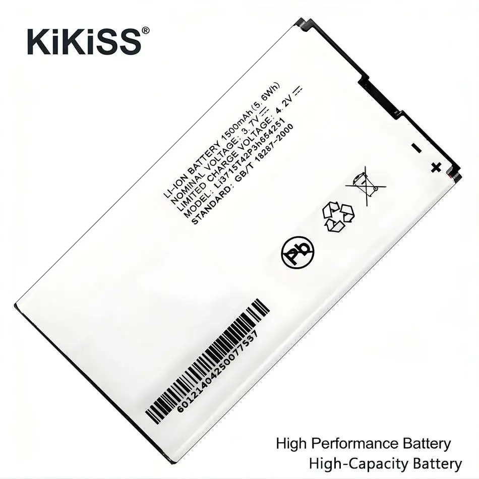 

Долговечная батарея для мобильных телефонов ZTE V790, N700, N790, N790s, R750, U235b, U230, LI3715T42P3H654251, 1500 мАч