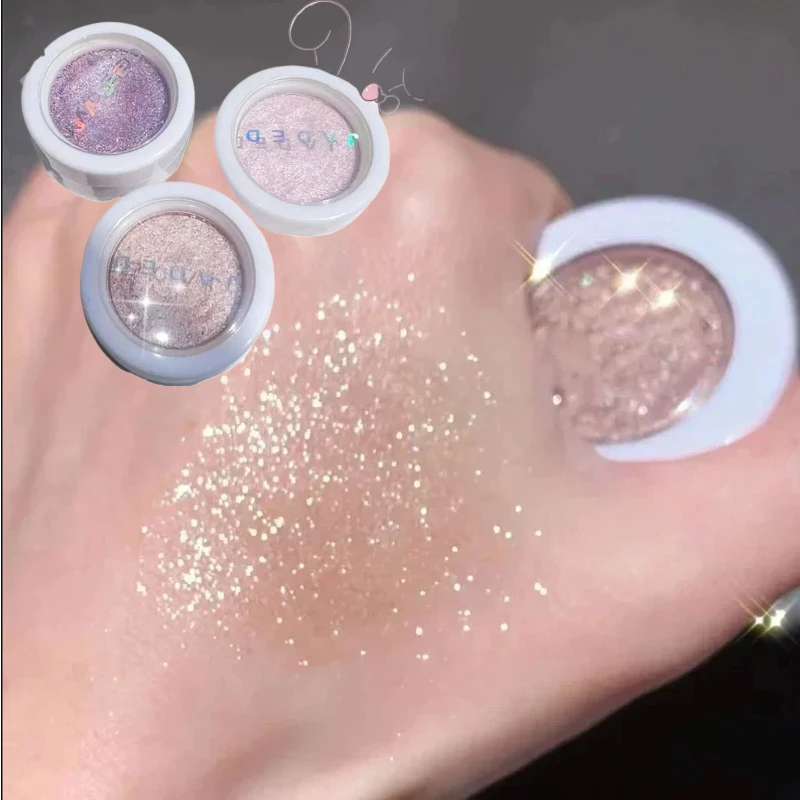 シャイニングアイシャドウグリッターパープルアイシャドウアイブライトニングメイクアップスーパーパール光沢のあるシマーアイシャドウ長期的な美しい