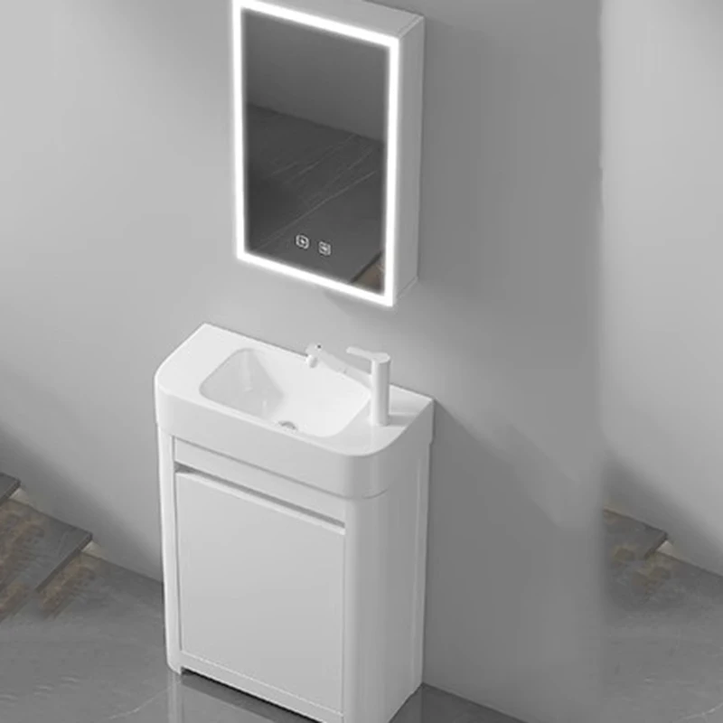 Small Sink Cupboard Gadgets Floor White Toilet Vanity Storage Organizer Makeup Cupboard Makeup Jewelry Gabinete Room Furniture