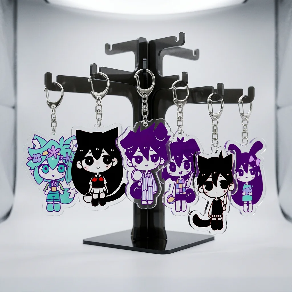 Акриловый-брелок-game-anime-omori-6-см-с-милыми-ушками-Кемоно-персонажи-Омори-Сонни-Базиль-О'Брай-Мэри-d-образное-кольцо-крючок-подвеска-для-сумки-подарок-для-фанатов
