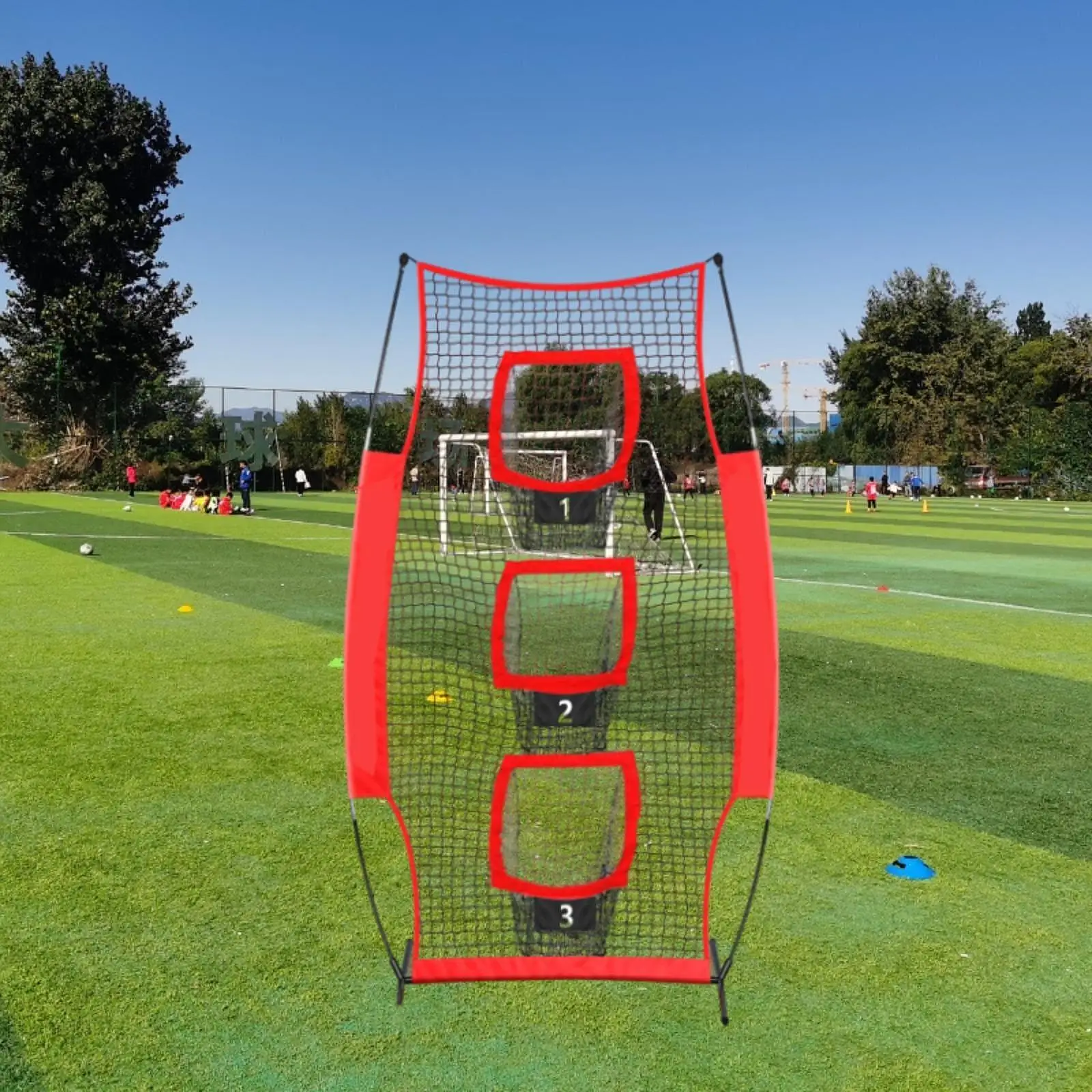 

8 x 4 ft Football Throwing Net Trainer Football Net for Yard Players Outdoor
